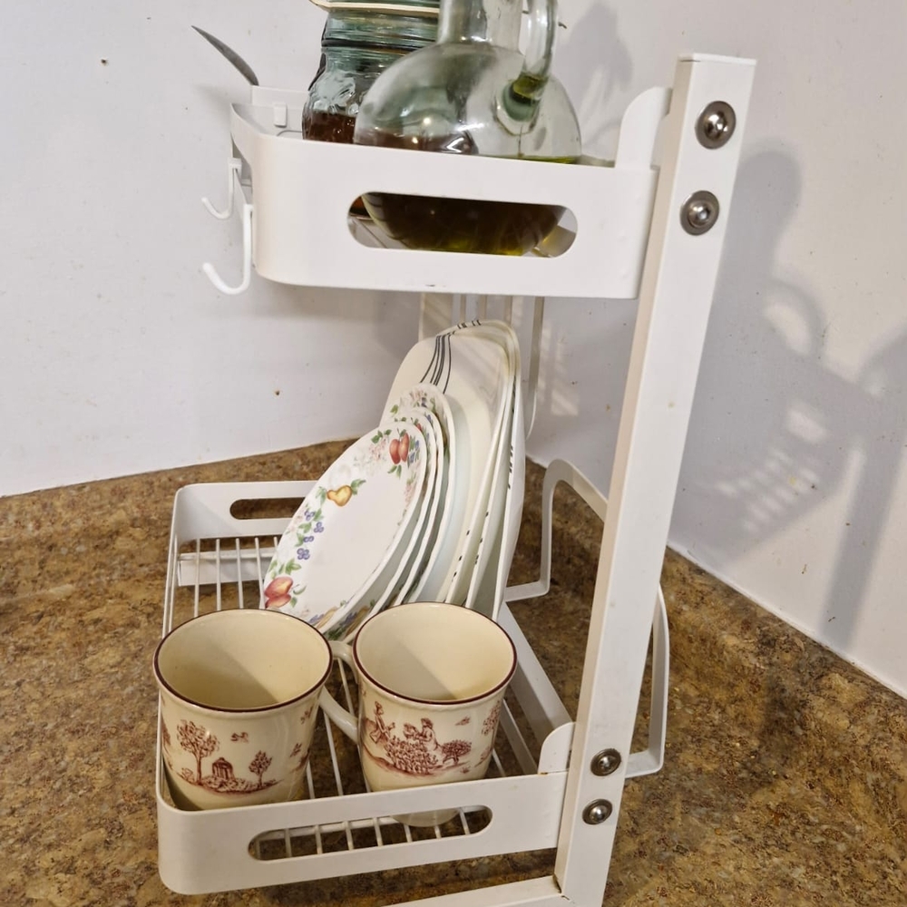 White Kitchen Dish Rack - Picture 2 of 5